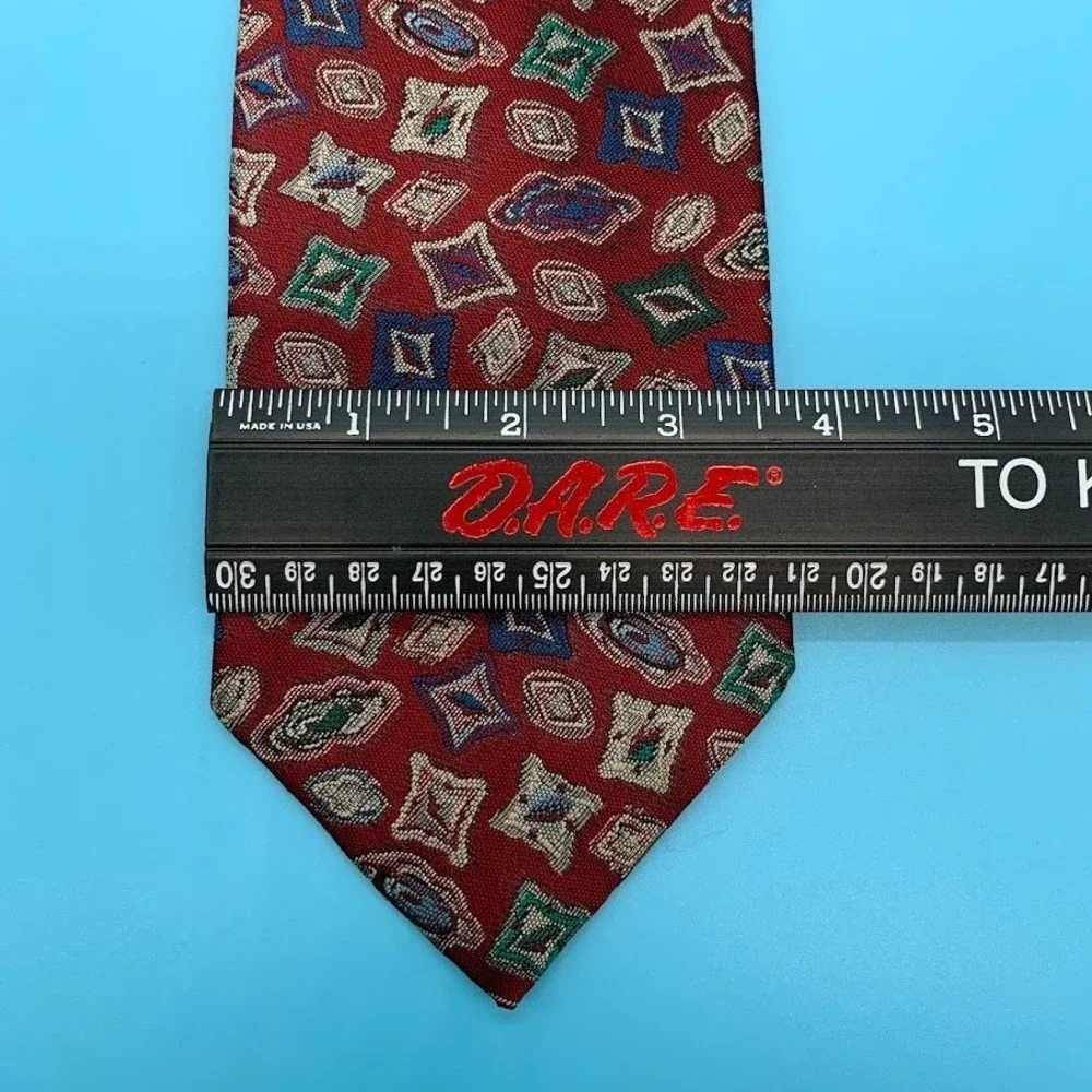 Vintage Christian Dior‎ Monsieur Geometric Preppy Classic Neck Tie